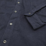 CIOTA 新品 FLANNEL REGULAR COLLAR LONG SLEEVE SHIRT スビンコットンフランネルシャツ 定価39600円 6 ネイビー メンズ シオタ【中古】5-0401T♪