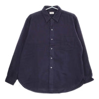 CIOTA 新品 FLANNEL REGULAR COLLAR LONG SLEEVE SHIRT スビンコットンフランネルシャツ 定価39600円 4 ネイビー メンズ シオタ【中古】5-0401T♪