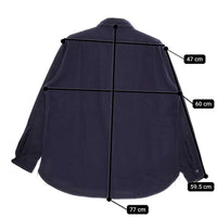 CIOTA 新品 FLANNEL REGULAR COLLAR LONG SLEEVE SHIRT スビンコットンフランネルシャツ 定価39600円 4 ネイビー メンズ シオタ【中古】5-0401T♪