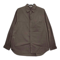 kontor LONG SLEEVE SEAM SHIRT 定価28600円 サイズ2 KON-SH03243 長袖シャツ ダークブラウン メンズ コントール【中古】5-0408M♪