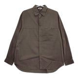 kontor LONG SLEEVE SEAM SHIRT 定価28600円 サイズ2 KON-SH03243 長袖シャツ ダークブラウン メンズ コントール【中古】5-0408M♪