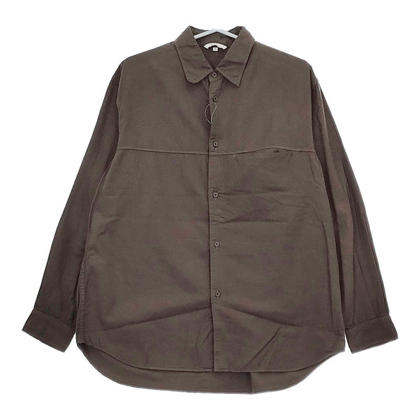 kontor LONG SLEEVE SEAM SHIRT 定価28600円 サイズ2 KON-SH03243 長袖シャツ ダークブラウン メンズ コントール【中古】5-0408M♪