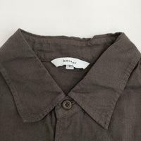 kontor LONG SLEEVE SEAM SHIRT 定価28600円 サイズ2 KON-SH03243 長袖シャツ ダークブラウン メンズ コントール【中古】5-0408M♪