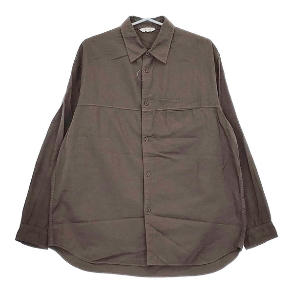 kontor 新品 LONG SLEEVE SEAM SHIRT 定価28600円 サイズ3 KON-SH03243 長袖シャツ ダークブラウン メンズ コントール【中古】5-0408M♪