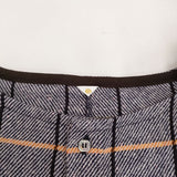 ironari 新品 I-23462 ボレロロ 定価19800円 チェック カーディガン パープル ホワイト レディース イロナリ【中古】5-0513T♪