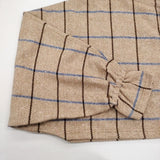 ironari 新品 I-23462 ボレロロ 定価19800円 チェック カーディガン ベージュ ブラウン レディース イロナリ【中古】5-0513T♪