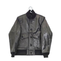 BRU NA BOINNE 新品 24AW B-1ジャンパー レザー 定価209000円 サイズM ジャケット ブラック メンズ ブルーナボイン【中古】5-0328T◎