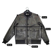 BRU NA BOINNE 新品 24AW B-1ジャンパー レザー 定価209000円 サイズM ジャケット ブラック メンズ ブルーナボイン【中古】5-0328T◎