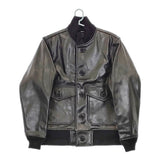 BRU NA BOINNE 新品 24AW B-1ジャンパー レザー 定価209000円 サイズL ジャケット ブラック メンズ ブルーナボイン【中古】5-0328T◎