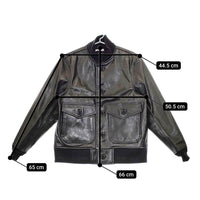 BRU NA BOINNE 新品 24AW B-1ジャンパー レザー 定価209000円 サイズL ジャケット ブラック メンズ ブルーナボイン【中古】5-0328T◎