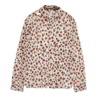 Pal'las Palace 花柄 フラワープリント 長袖シャツ ベージュ レッド レディース パラスパレス【中古】5-0810M∞