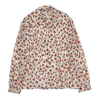 Pal'las Palace 花柄 フラワープリント 長袖シャツ ベージュ レッド レディース パラスパレス【中古】5-0810M∞