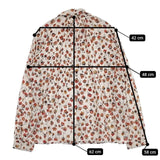 Pal'las Palace 花柄 フラワープリント 長袖シャツ ベージュ レッド レディース パラスパレス【中古】5-0810M∞