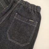 UpcycleLino BASIC nest Robe 600225-7024 ワイド コットンリネン デニムパンツ ネイビー レディース アップサイクルリノ【中古】5-0810G∞