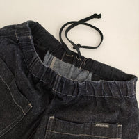 UpcycleLino BASIC nest Robe 600225-7024 ワイド コットンリネン デニムパンツ ネイビー レディース アップサイクルリノ【中古】5-0810G∞