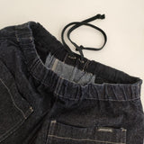 UpcycleLino BASIC nest Robe 600225-7024 ワイド コットンリネン デニムパンツ ネイビー レディース アップサイクルリノ【中古】5-0810G∞
