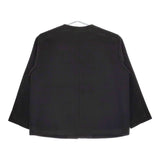 UNFILO 新品 ウールブレンド ノーカラーコート XL COURCW0503 定価25900円 コート 24AW ブラック レディース アンフィーロ【中古】5-0401T♪