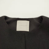 UNFILO 新品 ウールブレンド ノーカラーコート XL COURCW0503 定価25900円 コート 24AW ブラック レディース アンフィーロ【中古】5-0401T♪