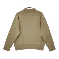 MHL. VINTAGE DRY COTTON ハーフジップ 595-4163501 リブ ニット 23AW カーキ レディース エムエイチエル【中古】5-0412M△
