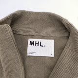 MHL. VINTAGE DRY COTTON ハーフジップ 595-4163501 リブ ニット 23AW カーキ レディース エムエイチエル【中古】5-0412M△