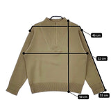 MHL. VINTAGE DRY COTTON ハーフジップ 595-4163501 リブ ニット 23AW カーキ レディース エムエイチエル【中古】5-0412M△