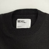 MHL. MILLED WOOL 定価25300円 595-4263551 セーター ニット 24AW ブラック レディース エムエイチエル【中古】5-1102T∞