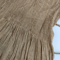 maison de SOIL コットン インド製 手染め カシュクールドレス ピンタック　定価39000円 羽織 ワンピース ブラウン系 レディース メゾンドソイル【中古】5-0901M∞