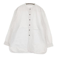 ARMEN バンドカラーシャツ コットン インド製 長袖シャツ ホワイト レディース アーメン【中古】5-0810M∞