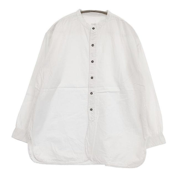 ARMEN バンドカラーシャツ コットン インド製 長袖シャツ ホワイト レディース アーメン【中古】5-0810M∞