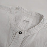 ARMEN バンドカラーシャツ コットン インド製 長袖シャツ ホワイト レディース アーメン【中古】5-0810M∞