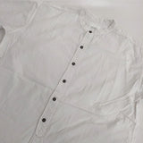 ARMEN バンドカラーシャツ コットン インド製 長袖シャツ ホワイト レディース アーメン【中古】5-0810M∞