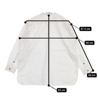 ARMEN バンドカラーシャツ コットン インド製 長袖シャツ ホワイト レディース アーメン【中古】5-0810M∞