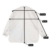 ARMEN バンドカラーシャツ コットン インド製 長袖シャツ ホワイト レディース アーメン【中古】5-0810M∞