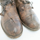 HENRY CUIR ショートブーツ 36サイズ ブーツ ブラウン レディース アンリークイール【中古】5-1016T◎