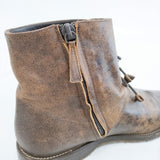 HENRY CUIR ショートブーツ 36サイズ ブーツ ブラウン レディース アンリークイール【中古】5-1016T◎