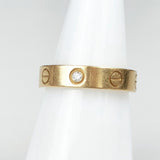 CARTIER LOVEリング ミニラブ イエローゴールド ダイヤ K18 TT3637 750 49 リング・指輪 約9号 ゴールド レディース カルティエ【中古】5-0708G◎
