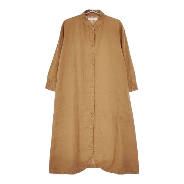 Fog with nest Robe リネン リトアニア製  ワンピース ライトブラウン レディース フォグウィズネストローブ【中古】5-0412M△