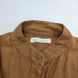 Fog with nest Robe リネン リトアニア製 ワンピース ライトブラウン レディース フォグウィズネストローブ【中古】5-0412M△