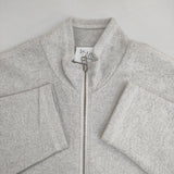 yuni ウールナイロン ハーフジップ プルオーバー トップス セーター ニット ライトグレー レディース ユニ【中古】5-1015T∞
