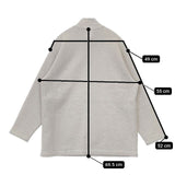 yuni ウールナイロン ハーフジップ プルオーバー トップス セーター ニット ライトグレー レディース ユニ【中古】5-1015T∞