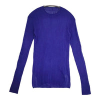 RAGNE KIKAS for Yohji Yamamoto NC-K33-470 シルク リブ ニット パープル レディース ラグネキカスフォーヨウジヤマモト【中古】5-0901M∞