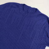 RAGNE KIKAS for Yohji Yamamoto NC-K33-470 シルク リブ ニット パープル レディース ラグネキカスフォーヨウジヤマモト【中古】5-0901M∞
