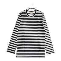 COMME des GARCONS ポリエステル AD2022 GJ-T022 S ボーダー カットソー 22AW ブラック ホワイト レディース コムデギャルソン【中古】5-0513M♪