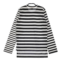 COMME des GARCONS ポリエステル AD2022 GJ-T022 S ボーダー カットソー 22AW ブラック ホワイト レディース コムデギャルソン【中古】5-0513M♪