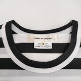COMME des GARCONS ポリエステル AD2022 GJ-T022 S ボーダー カットソー 22AW ブラック ホワイト レディース コムデギャルソン【中古】5-0513M♪