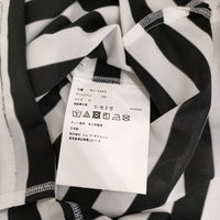COMME des GARCONS ポリエステル AD2022 GJ-T022 S ボーダー カットソー 22AW ブラック ホワイト レディース コムデギャルソン【中古】5-0513M♪