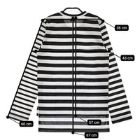 COMME des GARCONS ポリエステル AD2022 GJ-T022 S ボーダー カットソー 22AW ブラック ホワイト レディース コムデギャルソン【中古】5-0513M♪