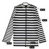 COMME des GARCONS ポリエステル AD2022 GJ-T022 S ボーダー カットソー 22AW ブラック ホワイト レディース コムデギャルソン【中古】5-0513M♪