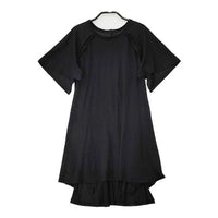 Yohji Yamamoto カットオフ チュニックワンピース  FN-T11-078 半袖Ｔシャツ カットソー ブラック レディース ヨウジヤマモト【中古】5-0528S∞