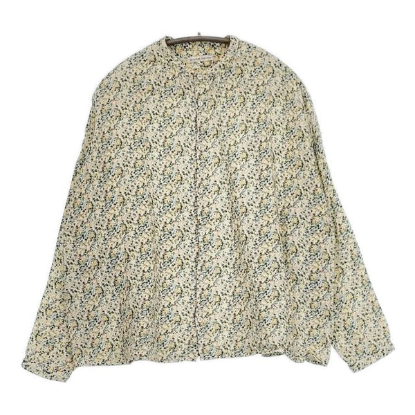 nume コットン 花柄 ガーゼ ブラウス シャツ イエロー系 マルチ レディース ヌメ【中古】5-0901M∞